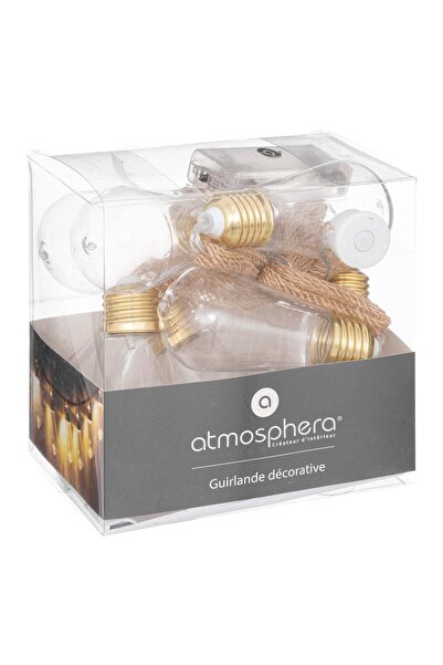 Atmosphera Ghirlandă LED 10 becuri, cu baterii - Transparentă, L.165 cm