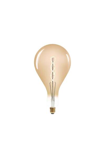Atmosphera Bec LED tip  "pară " - Chihlimbar torsadat, D.16 cm, E27