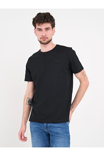 Lee Cooper - Tricou barbat de culoare uniforma cu detalii logo