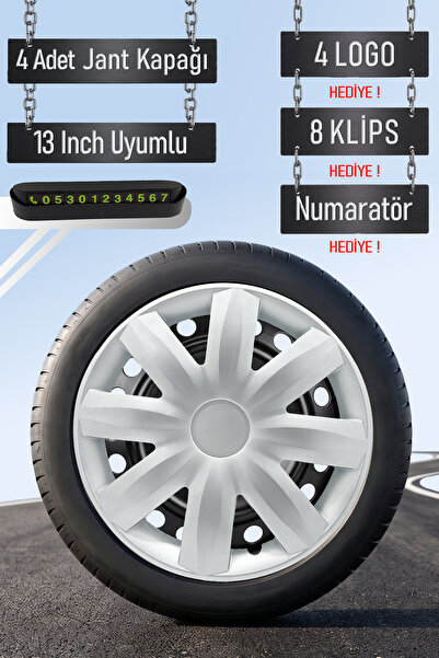 Routicar Hyundai Jant Kapağı Seti 4 Adet 13" inç Gri ( Accent Era Blue Admire...