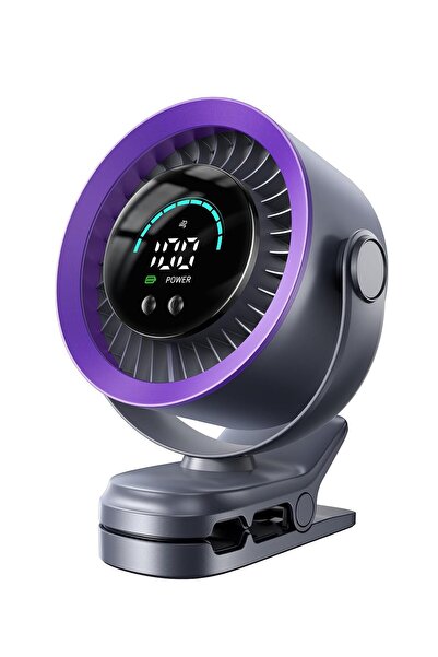 STARSTAR Portable clip - on fan, 100 - speed rechargeable USB fan with LED di...