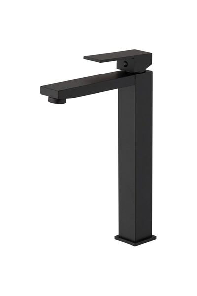 STARSTAR Matte black single-handle basin faucet – spout height 22 cm – 304 st...