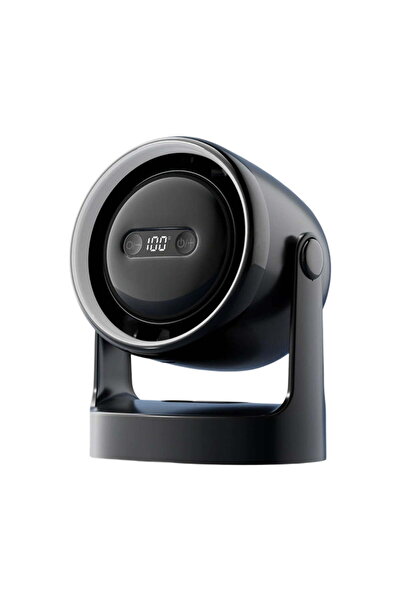 Morvena Picks Ventilator electric de masă cu 3 viteze, reglabil la 360° (negru).