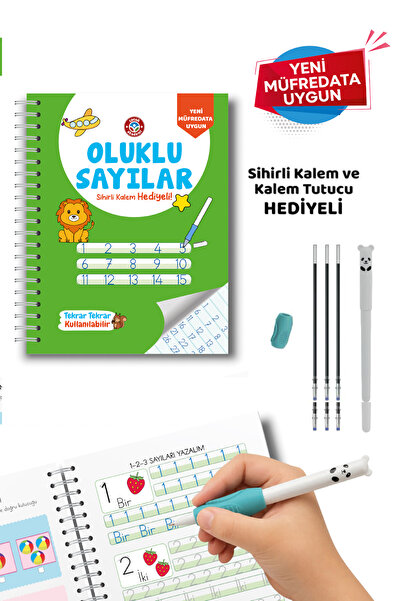 Çocuk Akademi Oluklu(Kabartmalı) Sihirli Uçan Kalemli Sayılar Kitabı