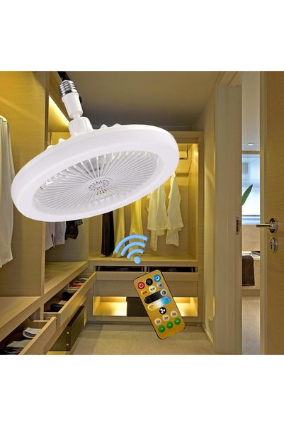 Morvena Picks Ventilator conectabil de 10 inchi cu lumină - telecomandă regla...