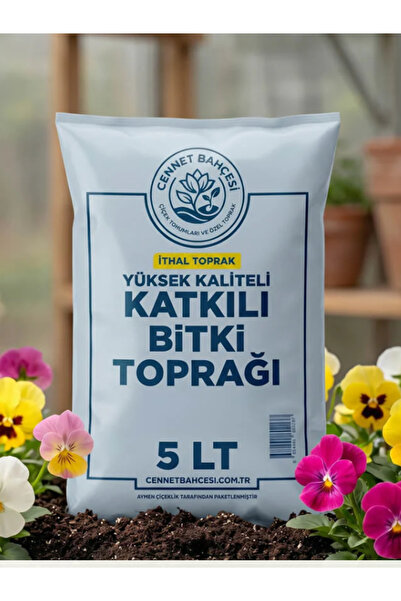 CENNET BAHÇESİ 100 Çiçek Tohumlu 5 Litrelik Katkılı ve İthal Toprak