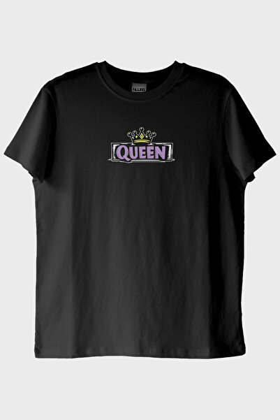 lofux Queen Crown Black T-Shirt
