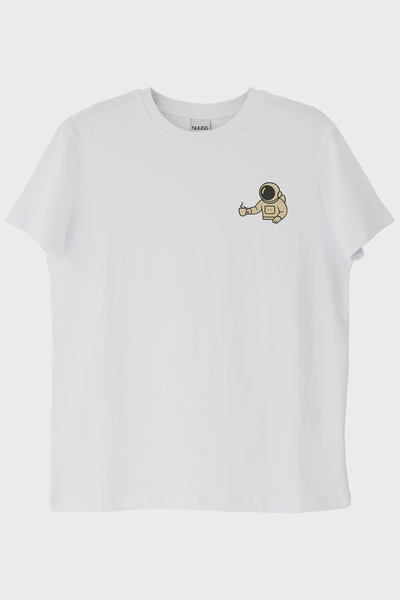 lofux تي شيرت أبيض من Space Brown