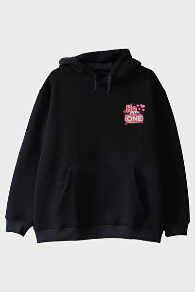 lofux He Is the One Black Hoodie