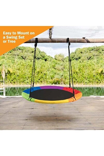 Generic Kids Swing Flying Saucer Tree Swing Set For Kids & Parent Outdoor Toy...