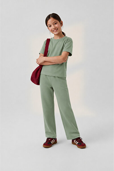 OKULCUBABA Children's 2-Thread Oversized Tie-Waist Loose and Flexible Top and...