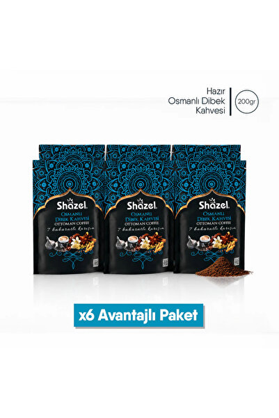 Shazel قهوة ديبك العثمانية الجاهزة |   عبوة دوي باك |   200 جرام |   6 قطع