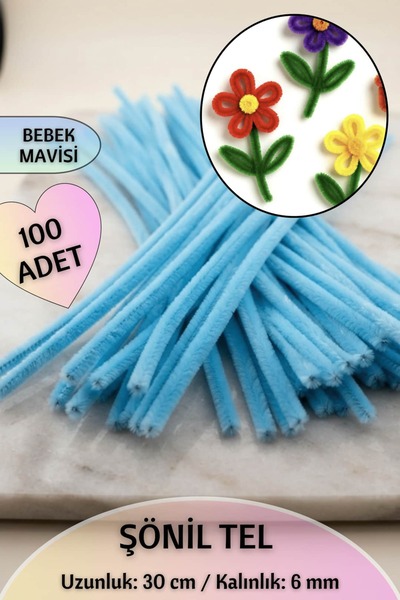 Dantelux 100 komada čenilne pahuljaste žice 30 cm | Materijal za rukotvorine,...