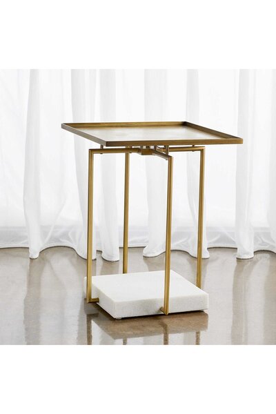 UTTERMOST طاولة جانبية مربعة الشكل