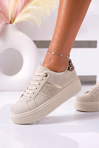 Zaira Adidasi dama khaki din piele ecologica intoarsa Kaia #25534 - 40