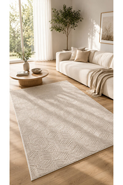 Loselya Kaymaz Taban Yıkanabilir Kabartmalı Modern Dekoratif Halı