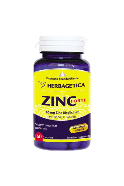 herbagetica Zinc Forte Herbagetica, 60 capsule