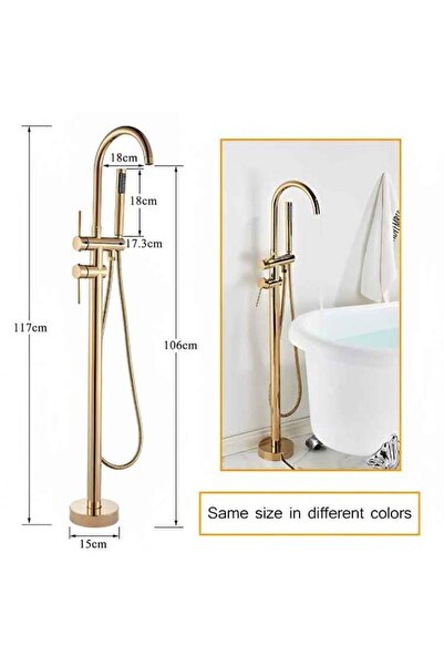 Generic Gold Floor-Standing Bathtub Mixer