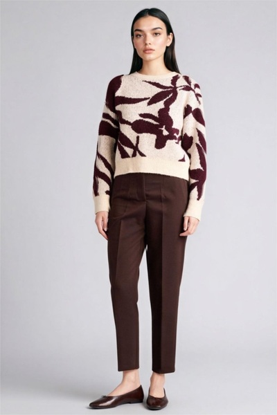 DeFacto Women's Canvas Trousers C2466Ax/Bn470 Brown