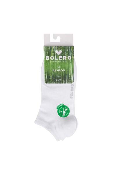 Bolero Ciorapi de damă de culoare albă, fără cusături, din bambus, pachet de 3 - Set cu textură moale și respirabilă