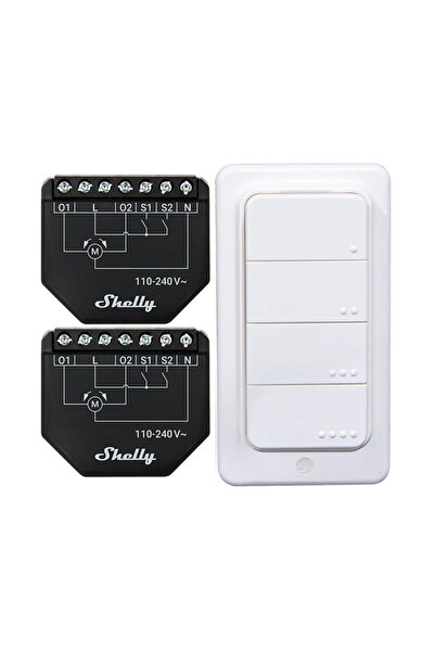 Shelly Kit Wi-Fi pentru jaluzele 2 controlere de jaluzele