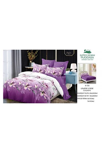 Pucioasa Set de lenjerie de pat gros Finet, 6 piese, cu cearșaf cu elastic BBA56