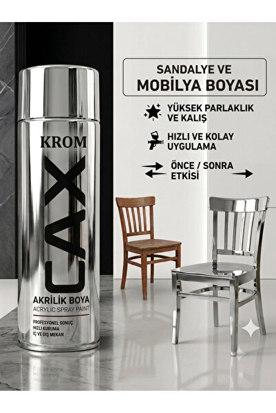 caxcolors CAX Akrilik Sprey Boya 400 ml - Sandalye Mobilya Ahşap Metal Yüksek...