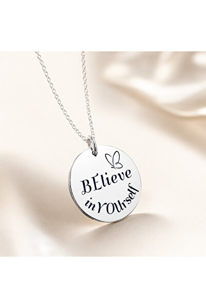 Personally ME Colier personalizat din argint pentru femei - Crede în TINE