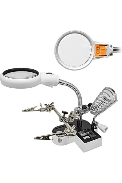 OEM MG16126AC1 Ledli Büyüteçli Bord Tutuculu Havya Standı