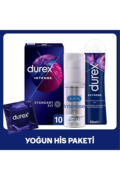 Durex Yoğun His Seti Intense 10'lu Prezervatif + 2'li Kayganlaştırıcı Jel