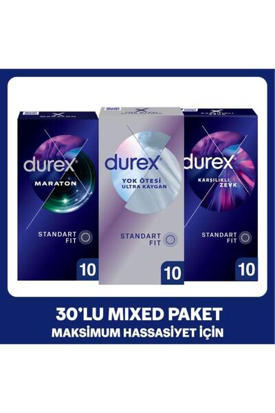 Durex Prezervatif Seti Maraton, Yok Ötesi Ultra Kaygan ve Karşılıklı Zevk Top...