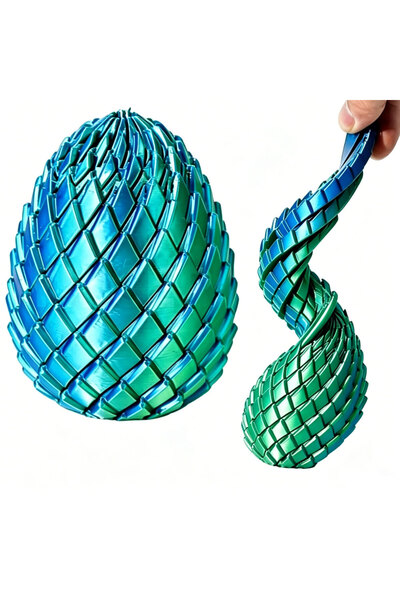 choice2 sky blue 3D Printing Dragon Egg Stress Relief Model, Deformable Twist...