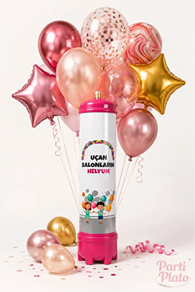 İBTAŞ 1.1 Litre Helyum Gazı - Uçan Balon Şişirme Gazı - Ses Değiştirme - Kull...