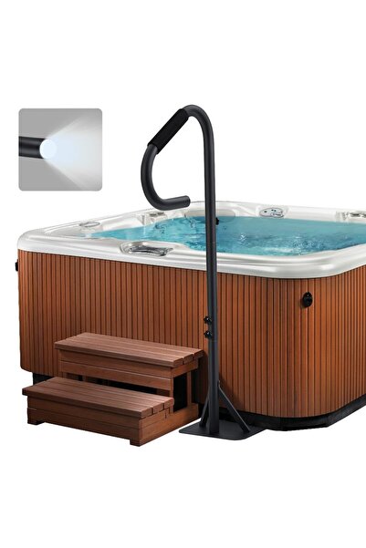 Garvee Hot Tub Handrail with LED Light, 360° Rotatable Spa Side Handrail with...