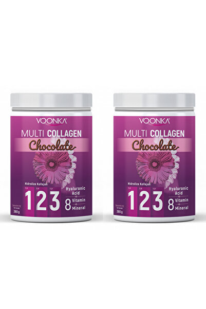 Voonka Multi Collagen Chocolate Powder 380gr- 2 ADET