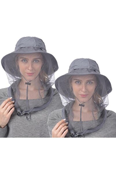 STARSTAR Sun hat with built-in mosquito net, Safari hat insect mesh green out...