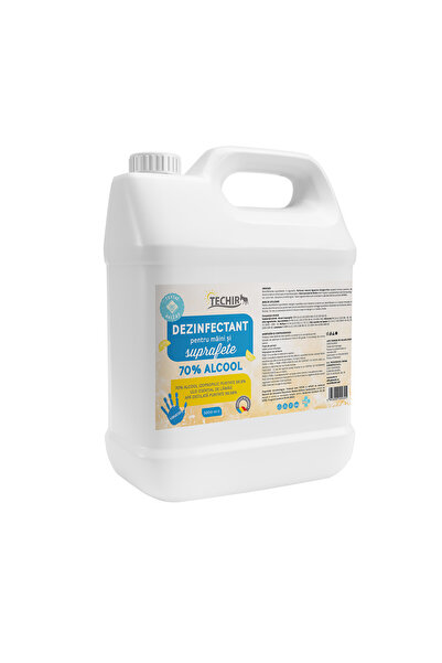 Techir DEZINFECTANT VIRUCIDAL PENTRU SUPRAFEȚE CU 70% ALCOOL, BIDON 5000 ML