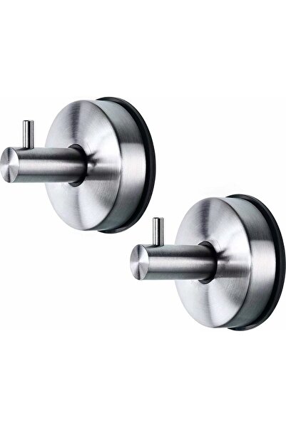 STARSTAR 2-Piece Suction Cup Hook Set, Stainless Steel Towel Hooks, Bathroom ...