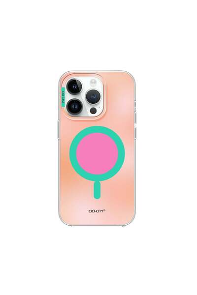 cici Husă compatibilă cu iPhone 14 Pro, MagSafe/Magnetică, TPU - neon berry