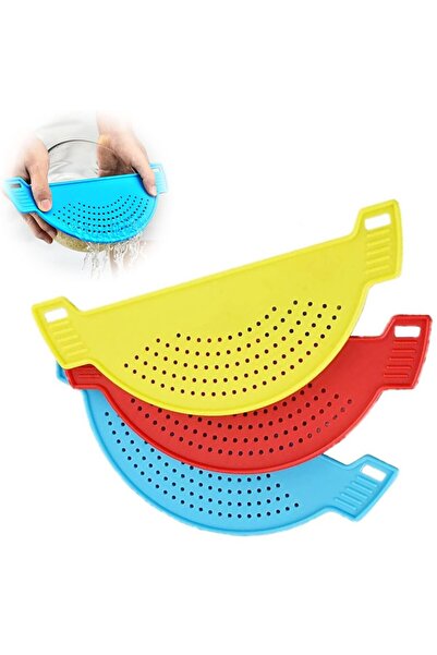 STARSTAR 3-Piece Heat-Resistant Silicone Pot Strainer Set, Compact Pour Spout...