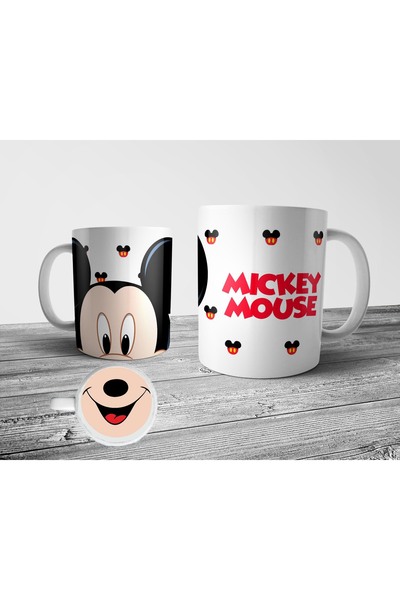 Pixxa Mickey Mug with Mouth Pattern on the Bottom