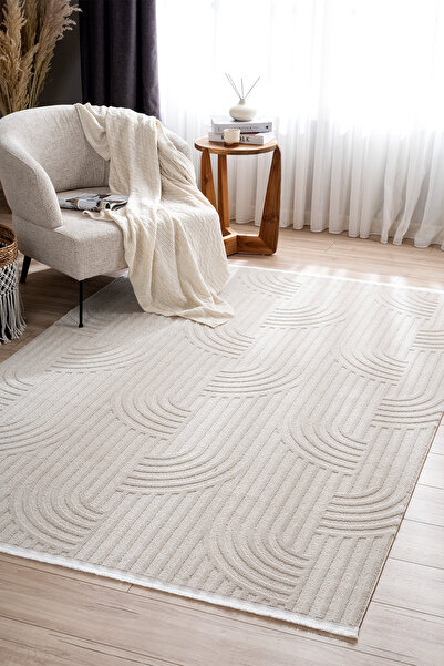 Koza Halı Koza Hayad Monaco Tozumaz Bej Halı Kilim Salon Oturma Odası Yatak O...
