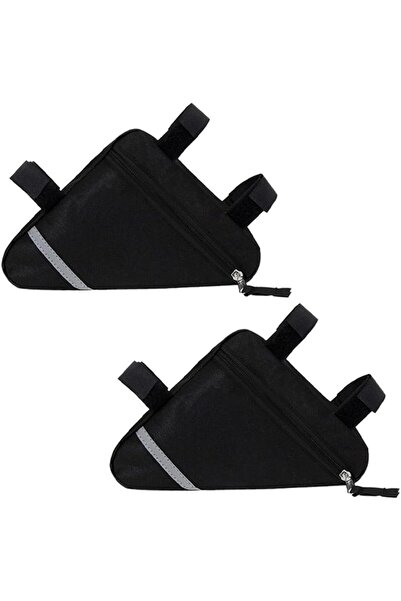 STARSTAR 2-Piece Bicycle Triangle Bag, Waterproof Bicycle Front Tube Frame Ba...