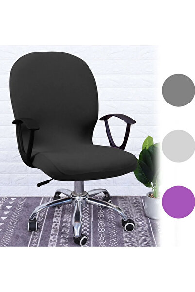 STARSTAR Black Elastic Chair Covers – Removable and washable office chair cov...