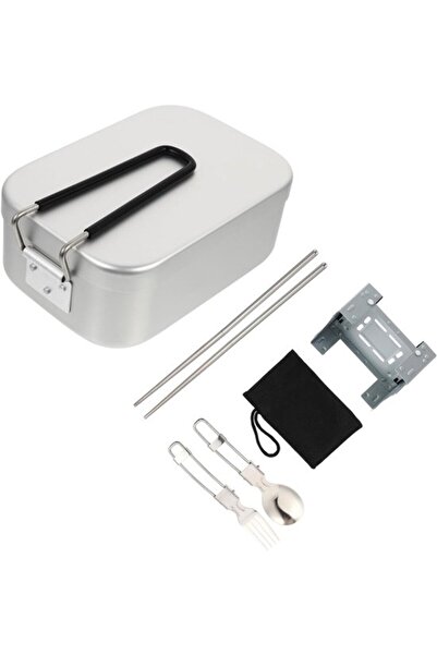 STARSTAR 1 Set Aluminum Lunch Box with Folding Oven for Outdoor Camping