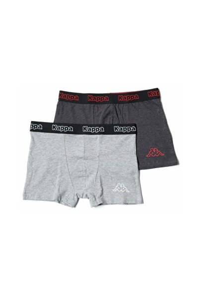 Kappa Boxer Shorts Frost Gray Melange - set of 2 pcs (351K1JW) Men - XL