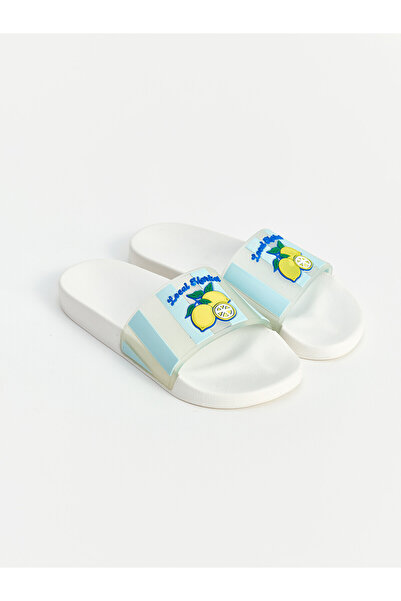 LC Waikiki Alita City Lcw Steps White Girls' Slippers with a Difference