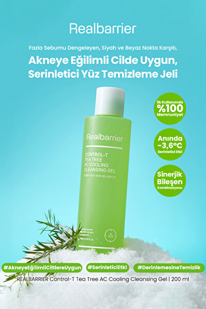 Real Barrier Cleansing Gel Suitable for Acne-Prone Skin Realbarrier Control-T...