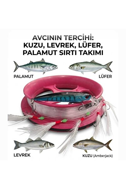 hobim Efsane Sırtı Takımı ( Tekne Avcılığı ) 6 Köstekli Simli Horoz Tüyü Çapa...