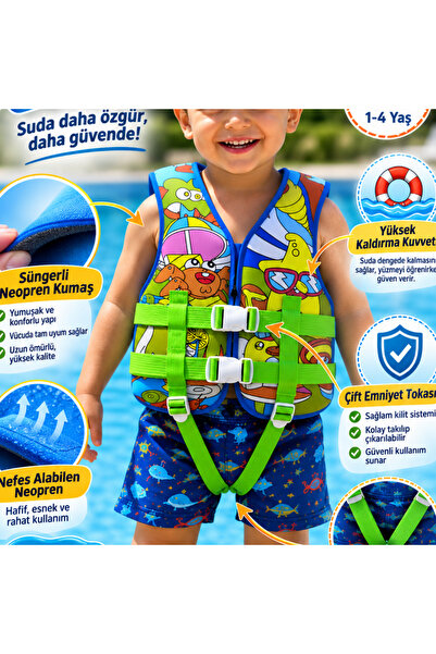 LRS STORE Children's Life Jacket XS 1-4 Years |   Sponge Neoprene Swimming Ve...